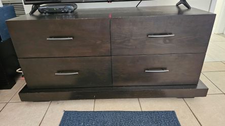 Solid wood 4 drawer low dresser