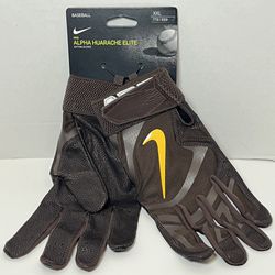 Nike Alpha Huarache Elite Batting Gloves Brown Adult Size 2XL CV0720-202 New