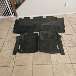 Rubber Floor Mats For 2014-2021 Toyota Tundra CrewMax