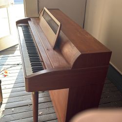 Wooden Piano And Stool
