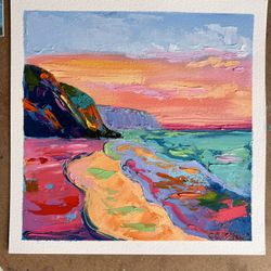 Beach Oil Painting Original 