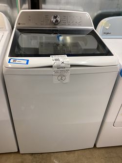 GE Profile 5.0 cu.ft. Smart High Efficiency Top Load Washer with Impeller and Microban Technology New Scratch and Dent