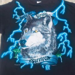 Vintage Usa Thunder Wolf Shirt