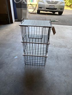 3-Tier Stackable Wire Storage Baskets