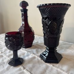 Avon Red Glass