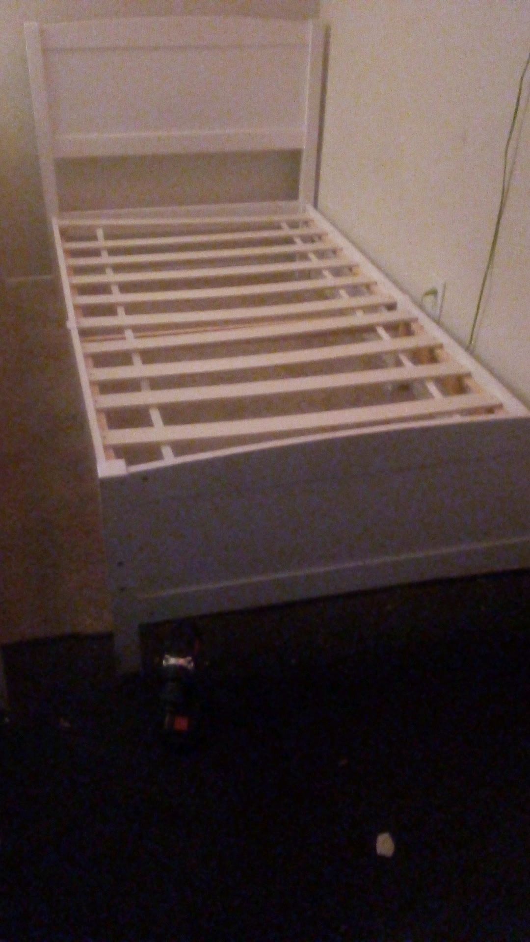 Twin White Bed With Mattress (pickup In Escondido) 
