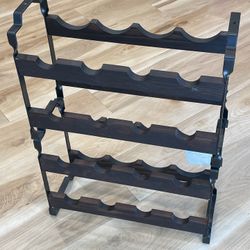 Wood & Metal Wine Rack