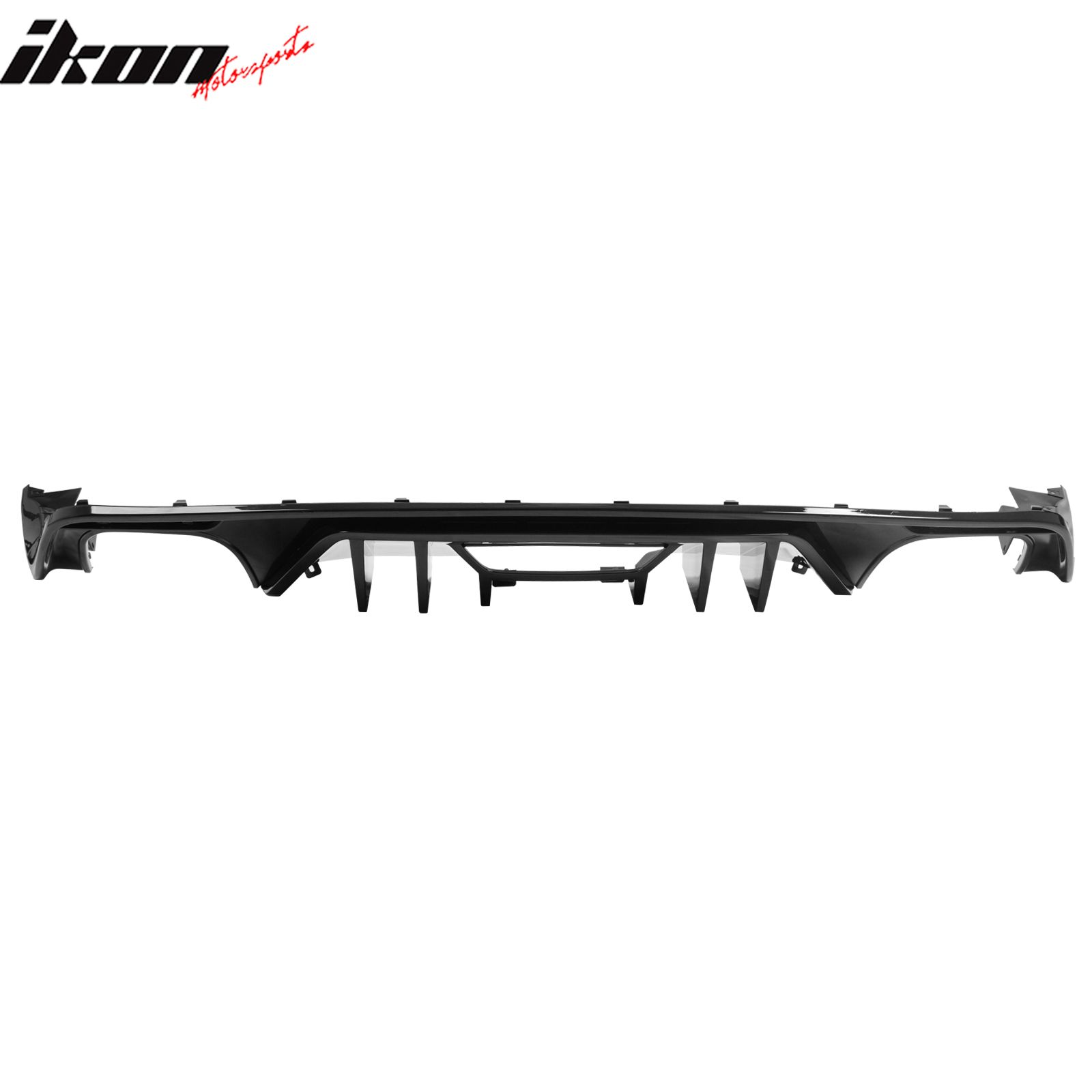 Fits 2015-2017 Ford Mustang Rock Style Rear Bumper Lip Diffuser PP 4PCS Gloss Black