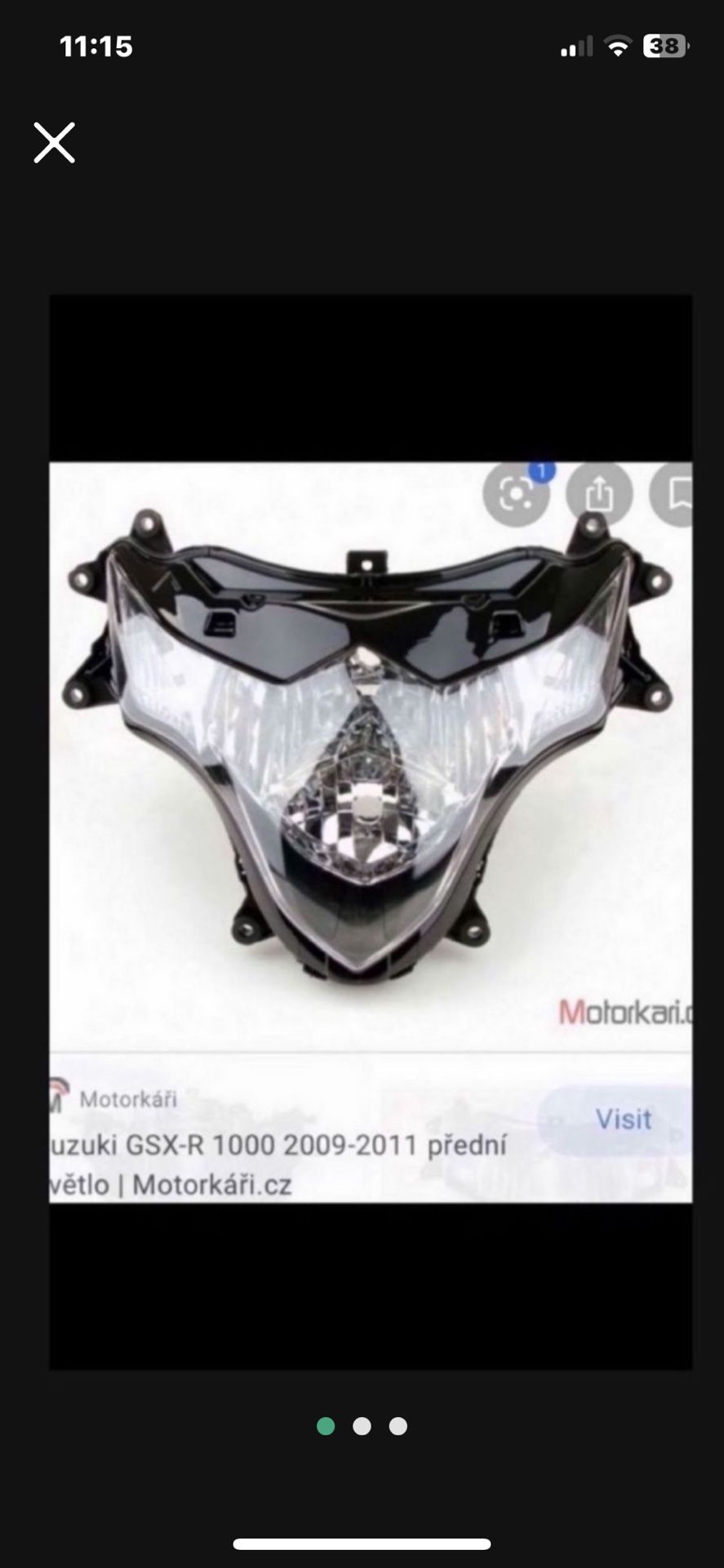 2009 Suzuki GSXR 1k to 2011 headlight 