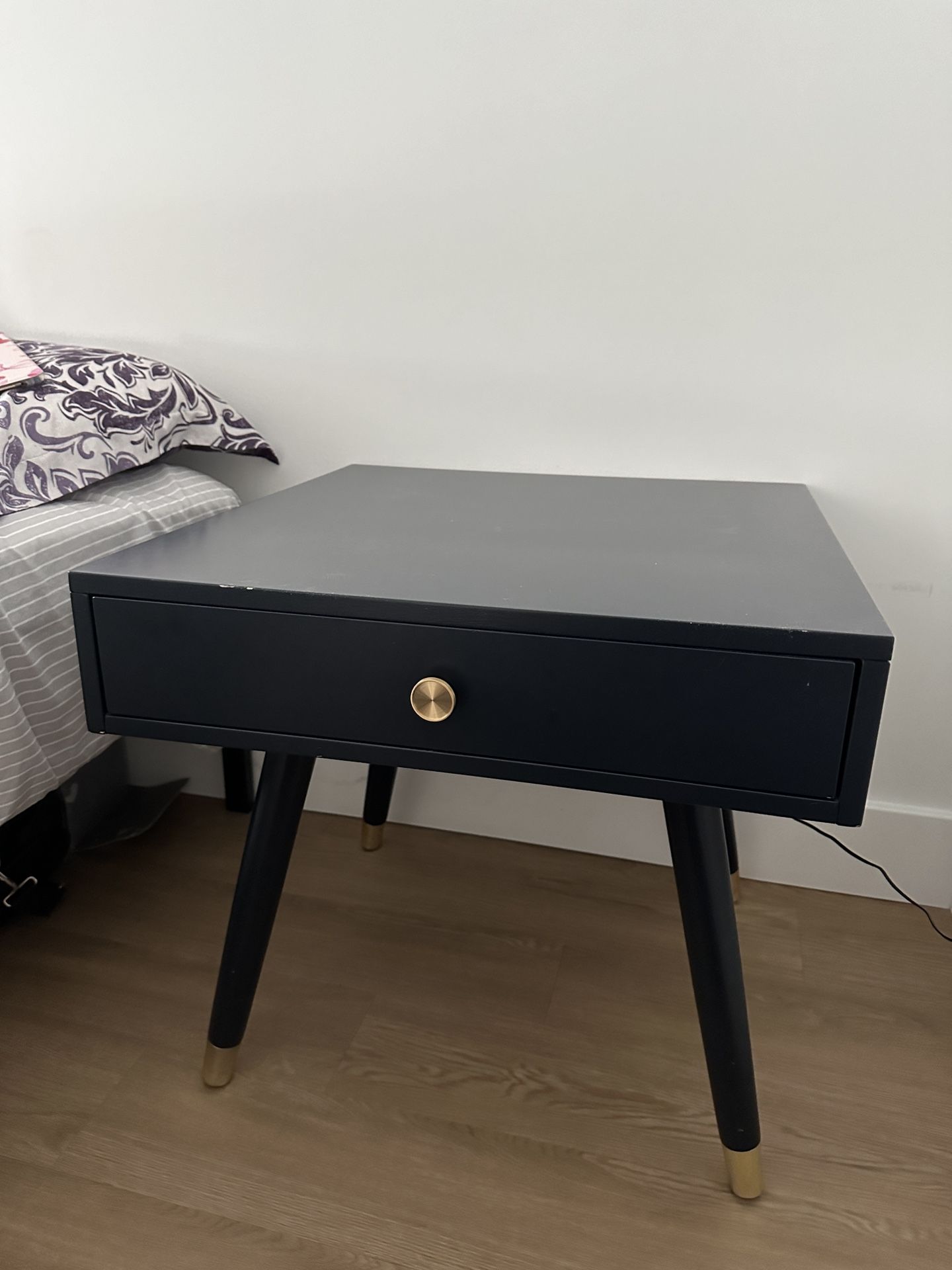 Navy Blue Nightstand