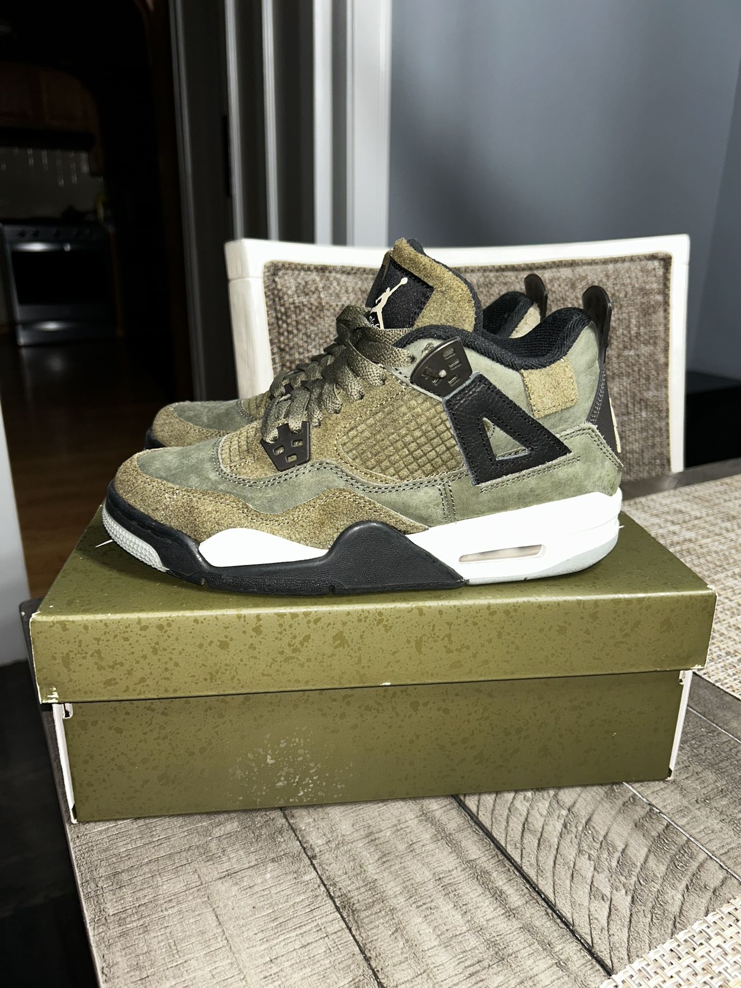 Olive Air Jordans 4 Retro