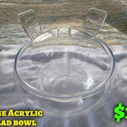 LARGE ACRYLIC SALAD BOWL WITH LID 