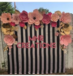 Paper flower backdrops
