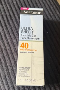🌞 NEW IN BOX – Neutrogena Ultra Sheer Invisible Gel Face Sunscreen SPF 40 (1.7 oz)