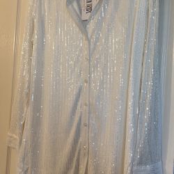 Glittery Dress White 