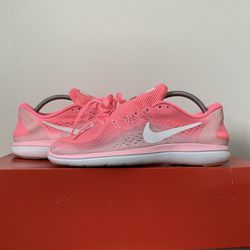 Nike Flex 2017 RUN Sunset Pulse Pink 898476-601 Running Shoe Womens Size 10 USED Located In Agoura Hills