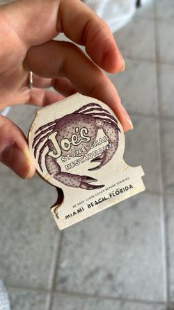Joe’s Stone crab restaurant match book