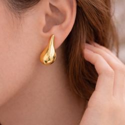  Gold Plated Drop Earrings – Stainless Steel