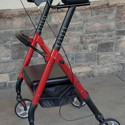 ⚠️Heavy Duty Rollator Walker For Seniors With Large Seat By Health Line Massage Products