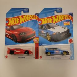 Hot Wheels-' Toyota Supra/' Civic Custom