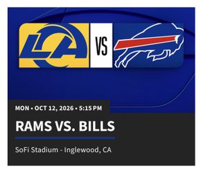 (2) Rams vs. Bills - Section 305 - Aisle Seats