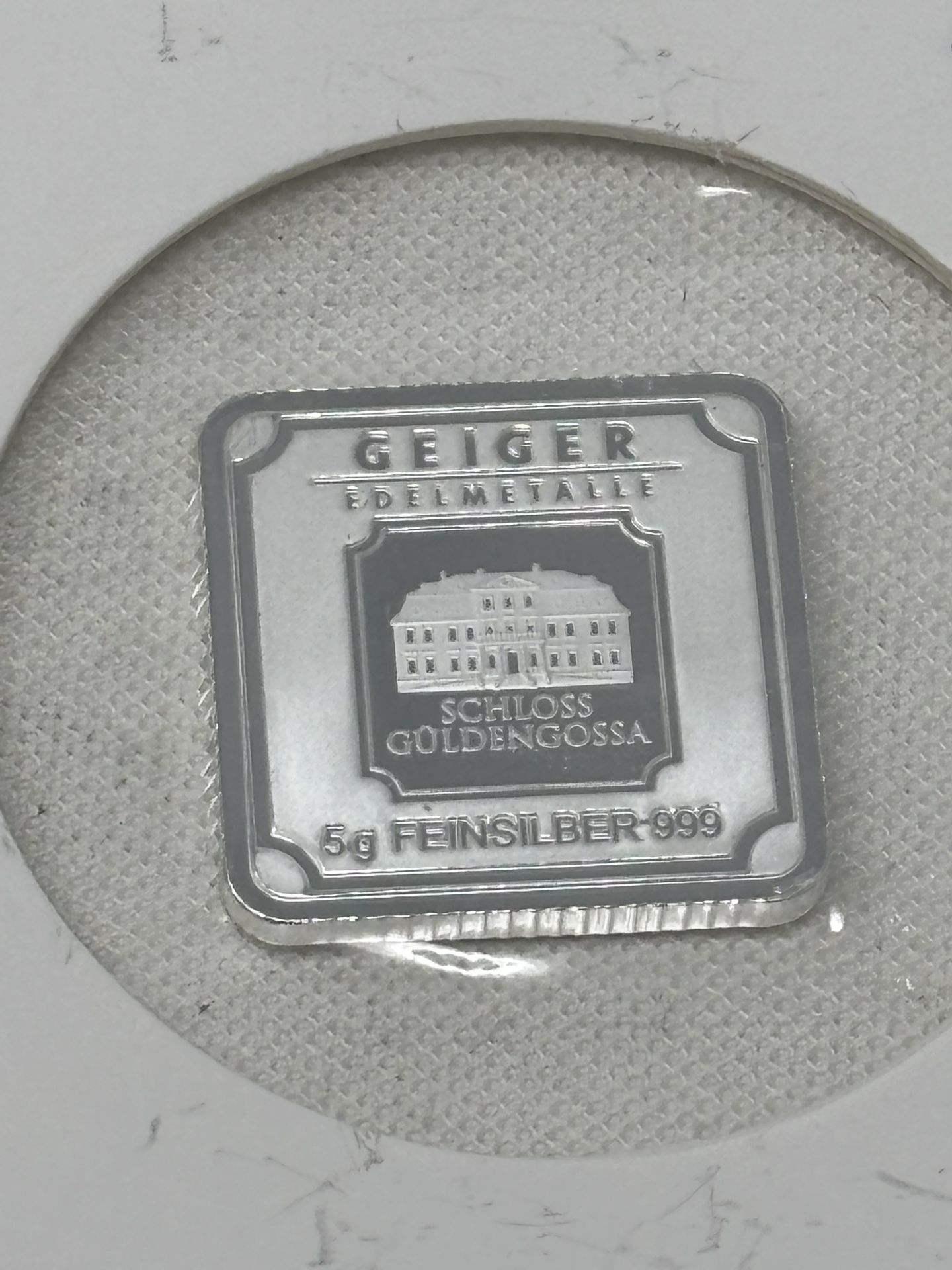 Geiger 5 Gram Silver Bar Collectible Clean