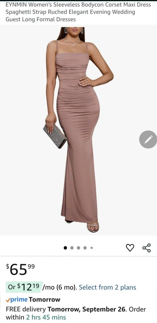  Women's Sleeveless Bodycon Corset Maxi Dress Spaghetti Strap Ruched Elegant Evening Wedding Guest Long Formal Dresses