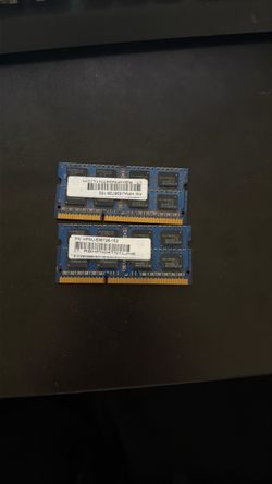 2X4gb laptop ram ddr3 hp