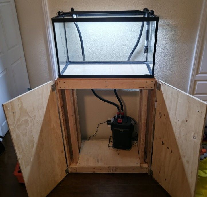 Aquarium With Fluval 307 Filter, Fluval Aquasky 2.0 Light, Custom Birch And Pine Stand, Fertilizers, Food And Other Miscellaneous Equipment