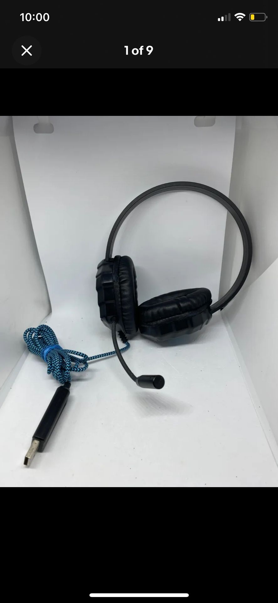Gumdrop DropTech USB B2 Over-Ear Headphones for Kids w/Boom Mic Braided Cable