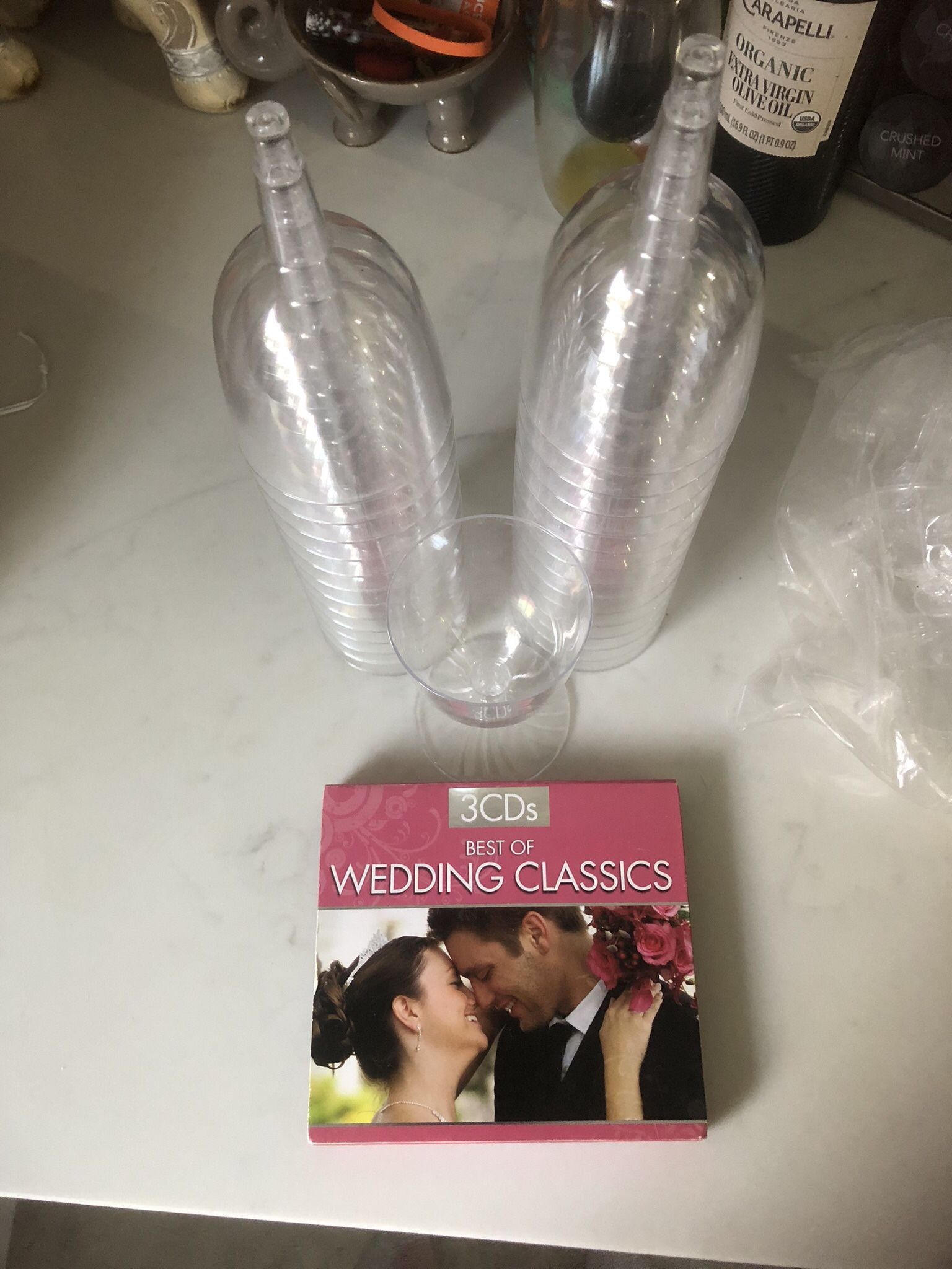 Wedding Album And Disposable Toasting Cups