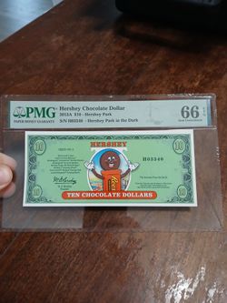Hershey Chocolate Dollar PMG 66 EPQ Gem Uncirculated
