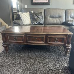 China Hutch, Coffee Table, And Side Table