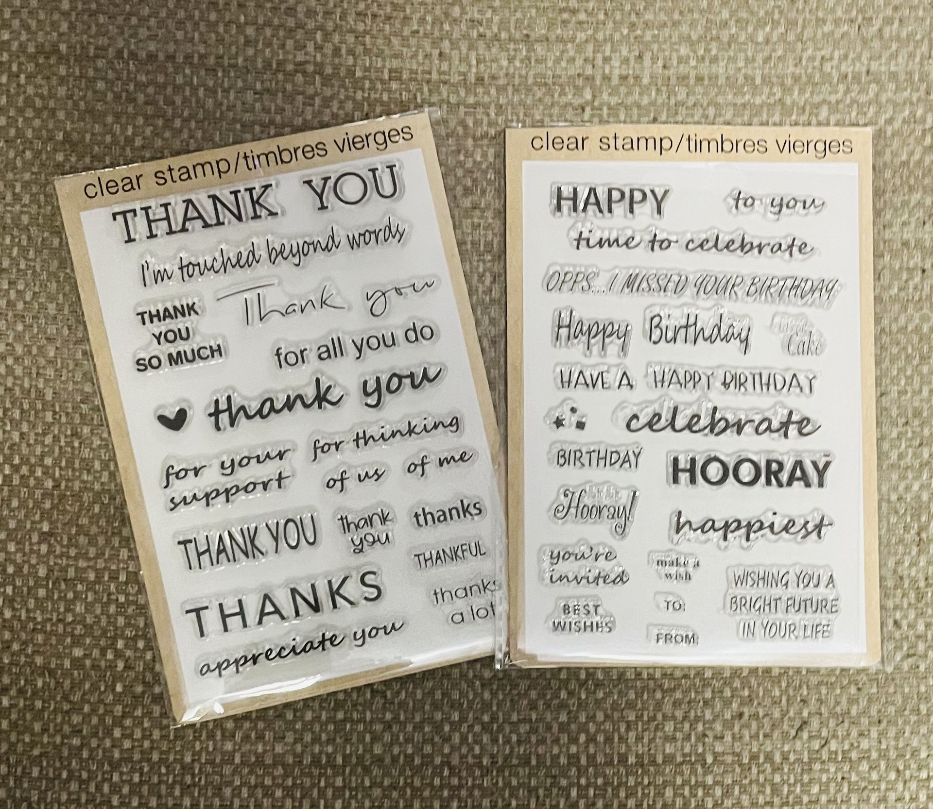 2 Packs Thank You & Birthday Stamps (41 Stamps Total) for Sale in ...