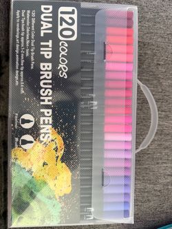 Dual tip brush pens