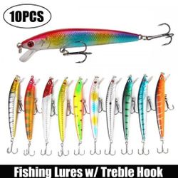 Fishing Lures Minnow Baits 10pack Lot 