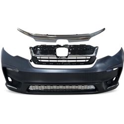 For 2019-2022 Honda Pilot Front Bumper Complete Set With Grilled