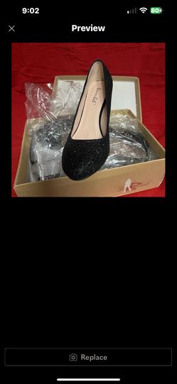 Black Sparkling heeled shoes