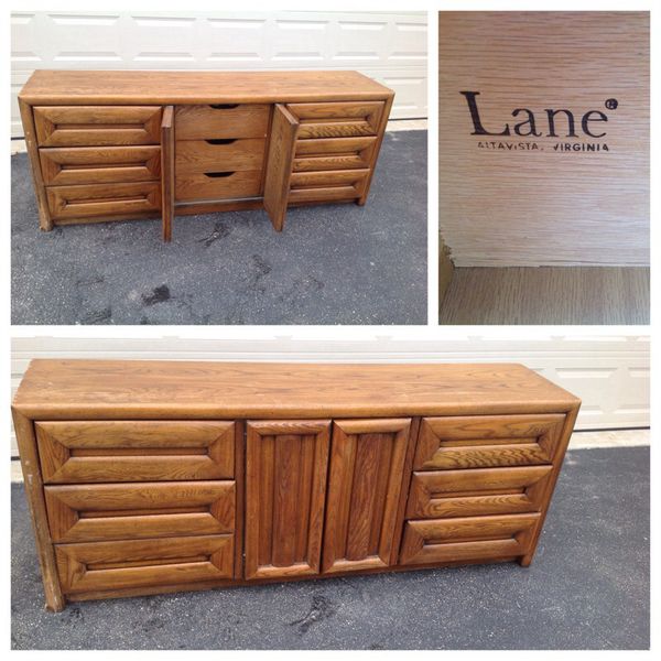 9 Drawer Oak Dresser By Lane Altavista Va For Sale In Romeoville