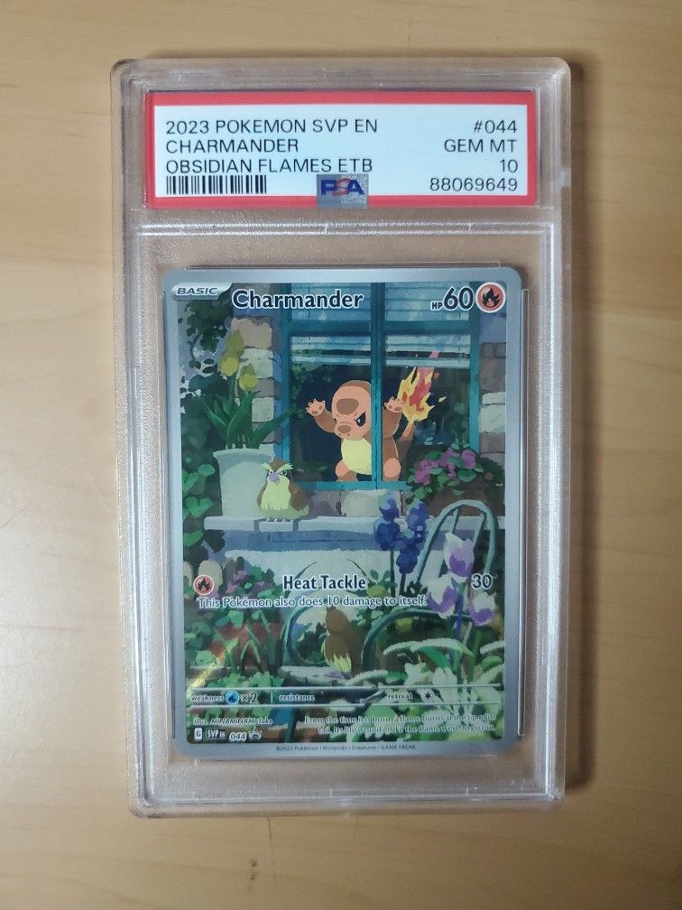 PSA 10 Charmander ETB promo #044 44 Pokemon Nintendo Obsidian Flames Elite Trainer Box