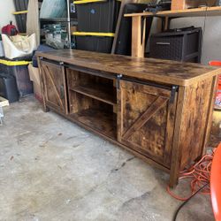 Entertainment Center w/ Sliding Doors