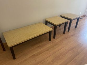 Coffee table and 2 end tables (matching)