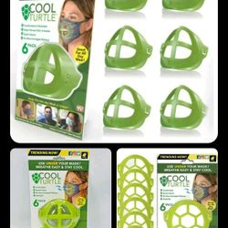 (6-Pack) COOL TURTLE FOR FACE MASK