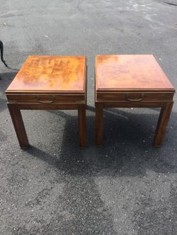 Pair vintage side tables