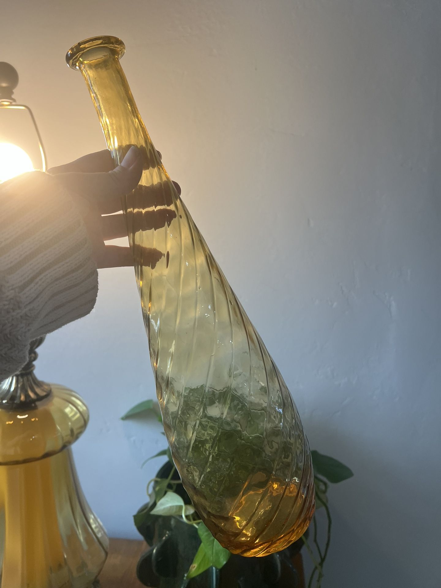 Vintage Amber Decanter (no Stopper)