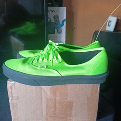 NEON LIME Green VANS. SIZE 11M