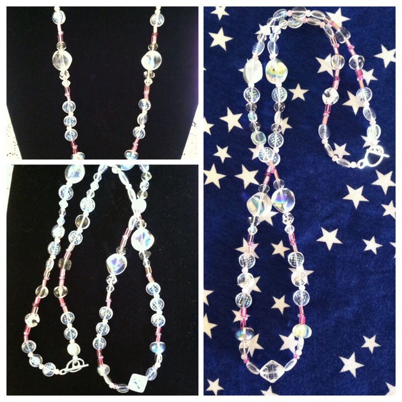 Czech glass -crystal mix necklace