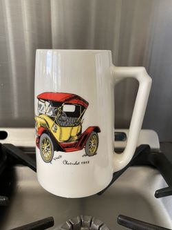 Rare Vintage Hyalyn Pottery Stein Chevrolet Mug 