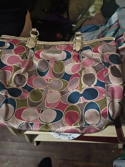 Coach Signature Print Tote Bag