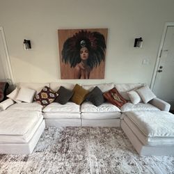 Brand New Modular Cloud Sectional – Cream Corduroy  U-Shape 